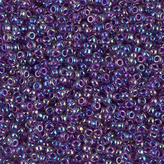 Miyuki Seed Beads 11/0 Purple Lined Amethyst Ab , 0356-New