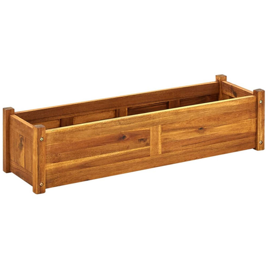 Garden Planter Acacia Wood 100x30x25 cm