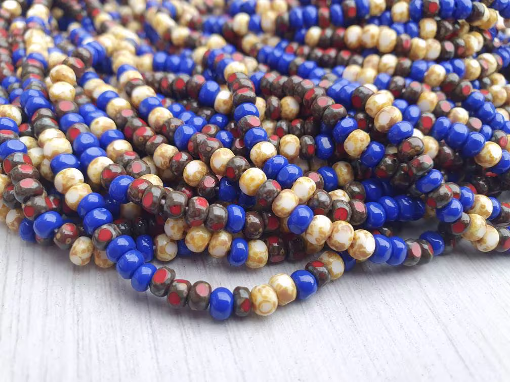 6/0 Americano Trica Seed Beads | 4mm Full Strand 3 Cut