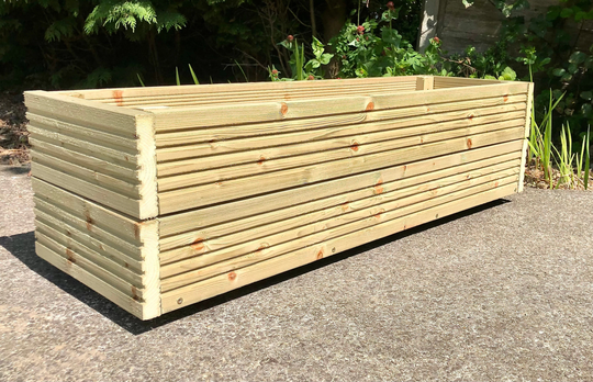Large Garden Planter, Raised Plant Bed, Trough Wooden Flower Box, Handmade, From Pressure Treated Wood