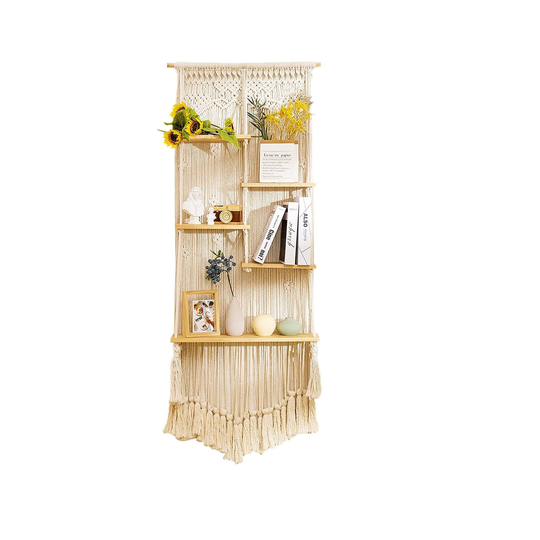 Macrame Shelf Hanging Plant Shelve Hanger Bathroom Decor Plant Hanger Floating Planter Father's Day Gift