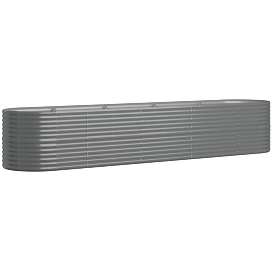 Vidaxl - Garden Planter Powder-coated Steel 368x80x68 cm Grey Grey