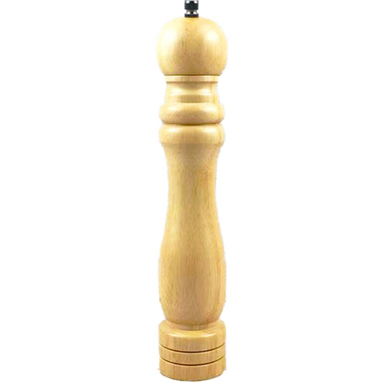 Pepper grinder wooden stainless steel core manual freshly ground black sesame sea salt white pepper 12 inches white