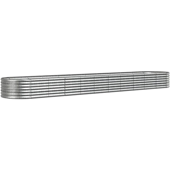 Vidaxl - Garden Planter Powder-coated Steel 440x80x36 cm Silver Silver
