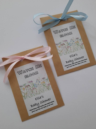 Baby Shower Favor, Wild Seeds For Baby Shower, Gift, Thank You, Seed Packs, Flower Packs