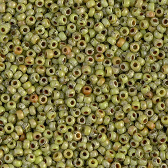 Miyuki Seed Beads 8/0 Picasso Opaque Chartreuse, 4515-New