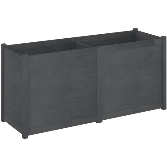 Garden Planter Grey 150x50x70 cm Solid Pinewood Vidaxl Grey