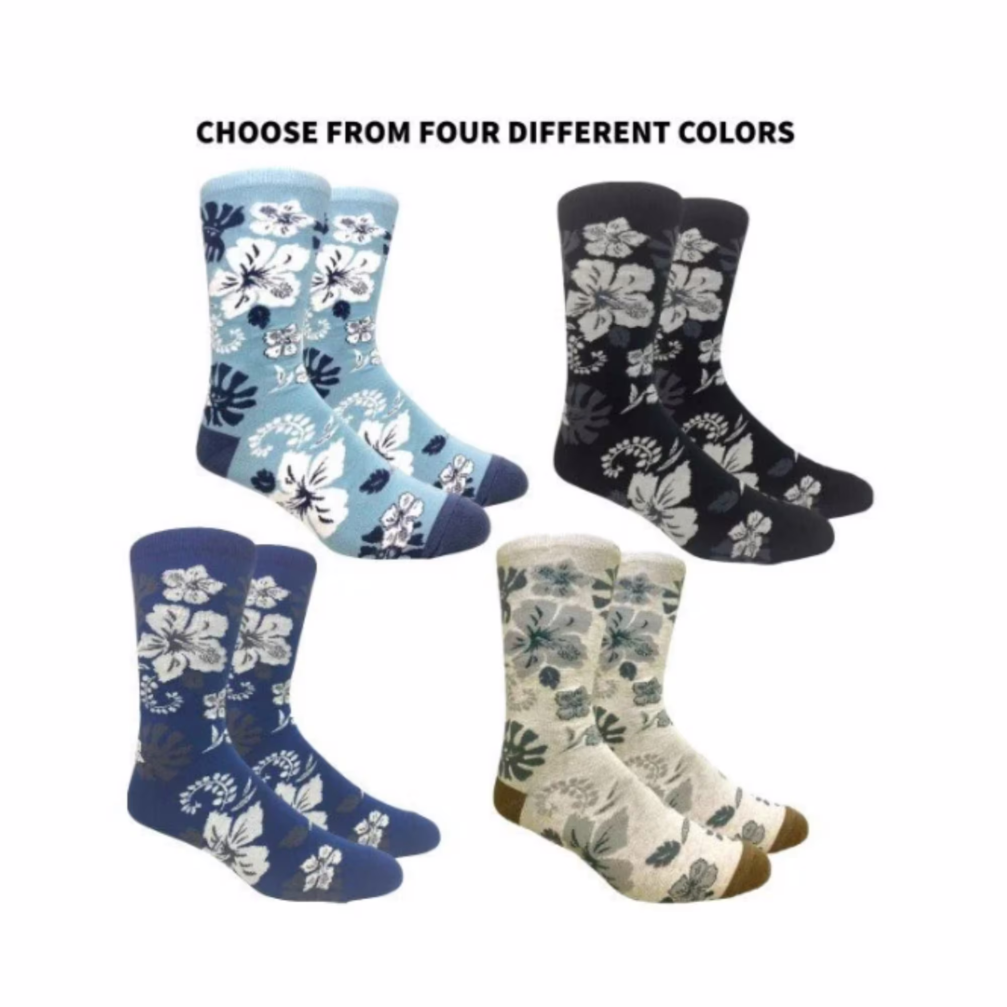 Aloha Hawaiian Floral Hibiscus Pattern Socks