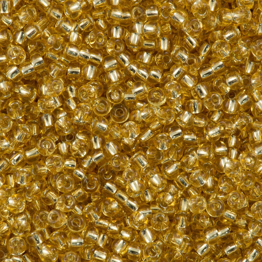 Miyuki Seed Beads 8/0 Silver Lined Gold , 0003