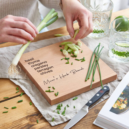 Personalised Herb Chopping Board