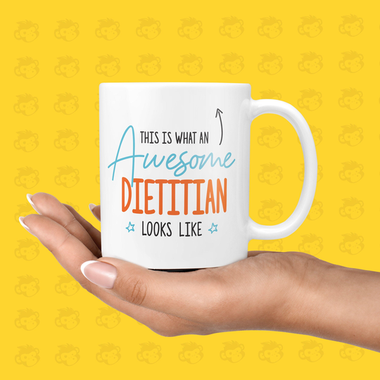 Funny & Awesome Thank You Gift Mug For A Dietitian | New Job, Nutritionist Mugs, Present, Birthday, Medicine, Gifts - Th-Awe-Look-Diet