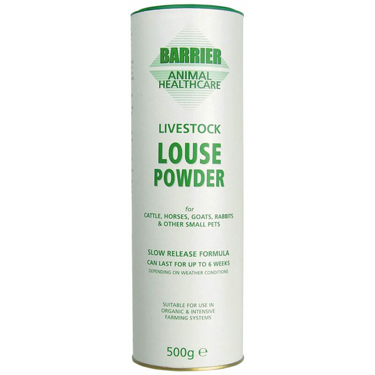 Barrier - Livestock Louse Powder - 500 Gm Shaker - LP3E