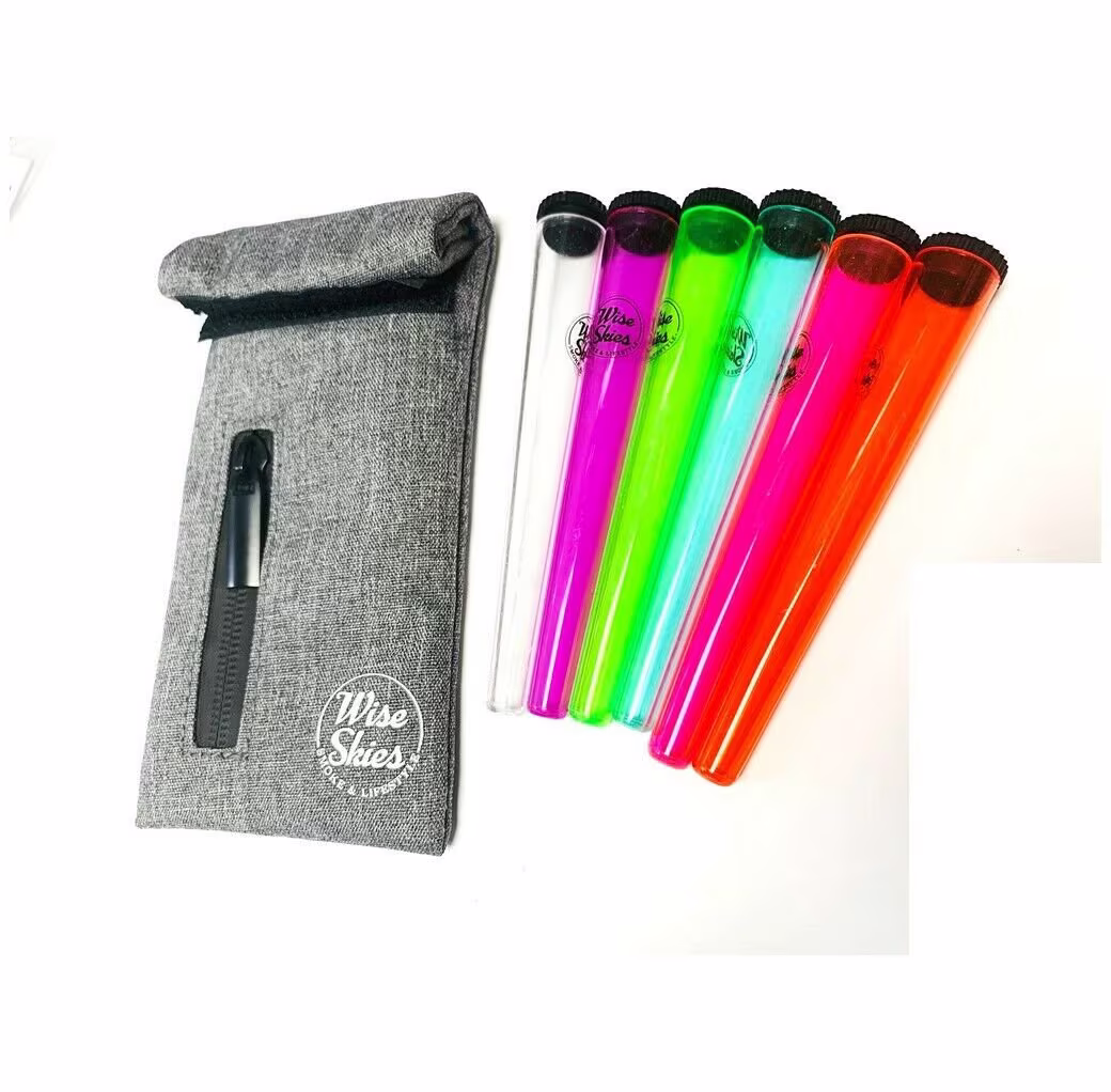 Wise Skies Smell Proof Bag & Doob Tube Holders Rolling Paper Holder Smelly