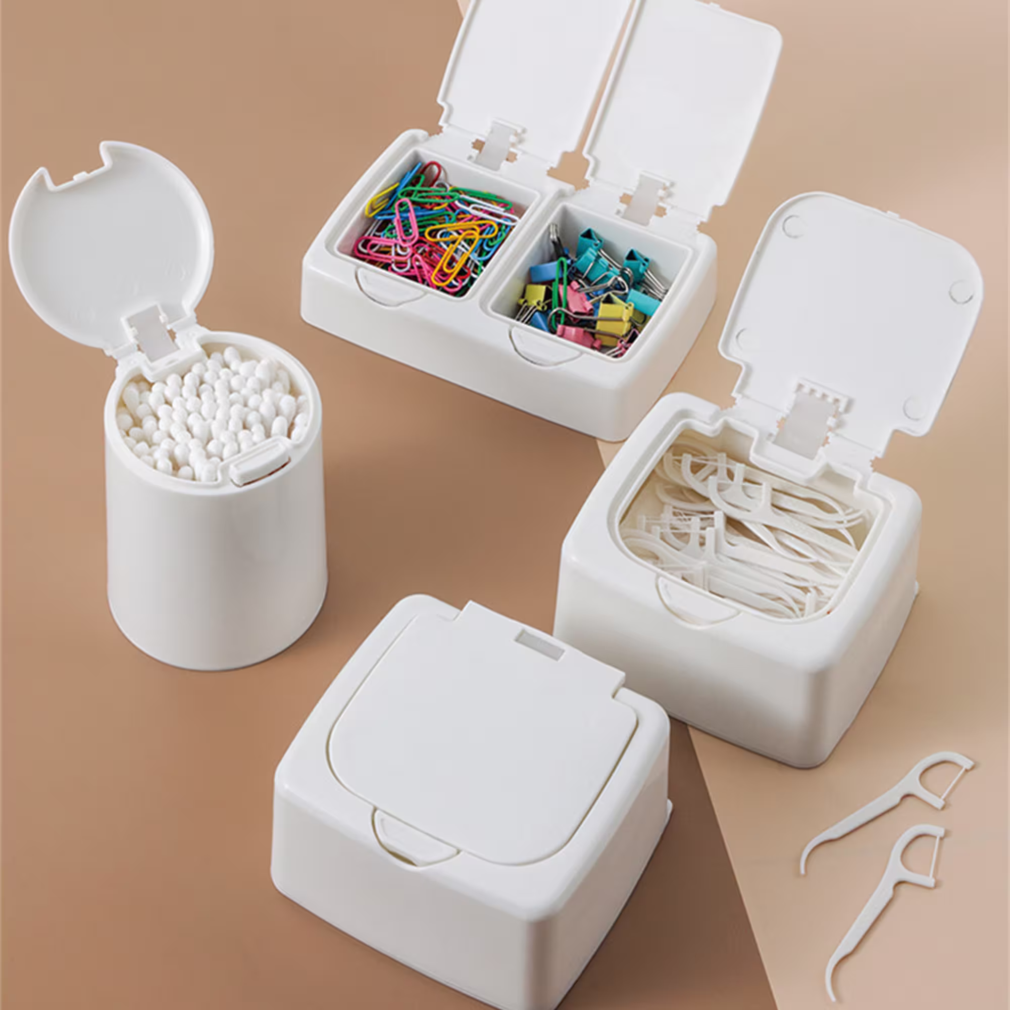 Mini Storage Organiser, Multi-Use Sundry Box, Cotton Pad, Bud Medicine Cabinet Boxes