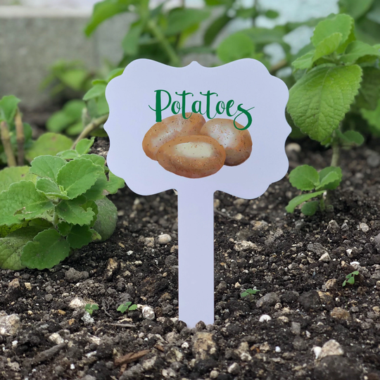 Potatoes Aluminum Garden Markers Small 7x4 In./Labels Sign Vegetable Plant Marker