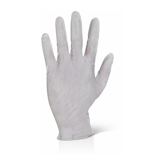 Click - LATEX GLOVES POWDER FREE M - White - White