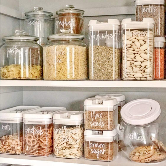 Custom Vinyl Decals For Home Pantry Storage Organization Labels