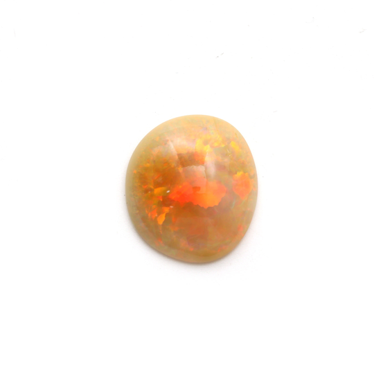 Natural Ethiopian Opal Smooth Organic Shape Loose Gemstone , 25x28 Mm, Cabochon Making A Jewelry, 1 Piece