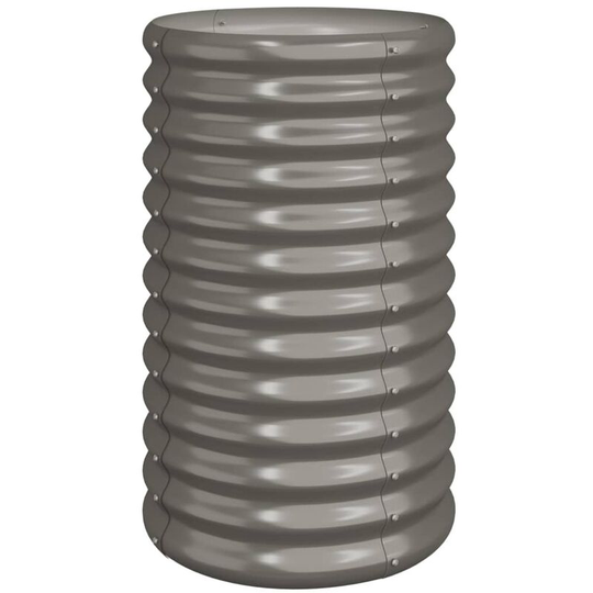 Vidaxl - Garden Planter Powder-coated Steel 40x40x68 cm Grey Grey
