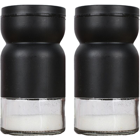 Fvbjd - Stainless Steel Glass Seasoning Bottle Seasoning Jar Home Kitchen Cooking Bottle Pepper black