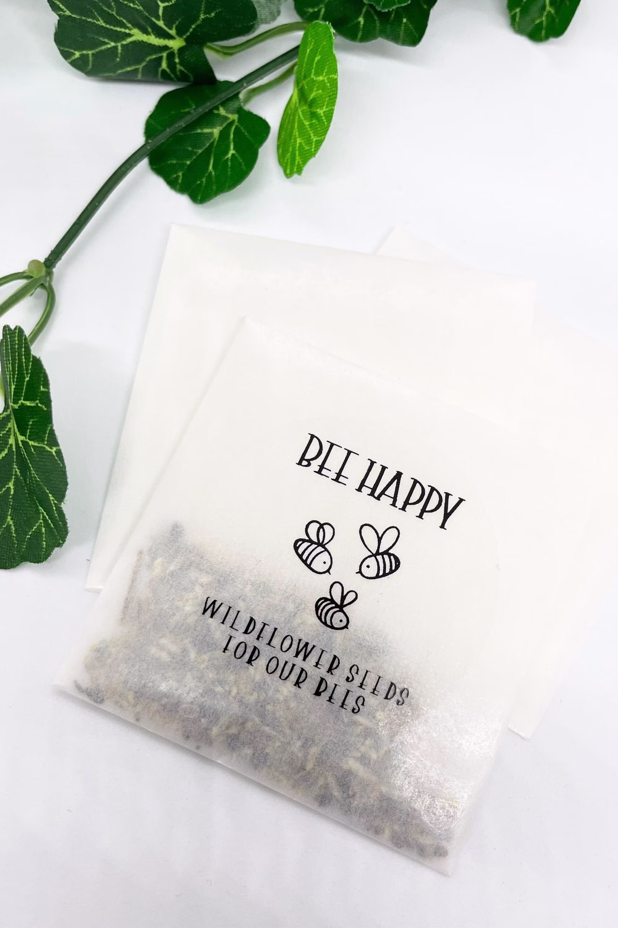 Wedding Wildflower Seed Packets Help Our Bees Favours Bee Happy Seeds Plantable Funeral Floral Guest Favor Envelopes
