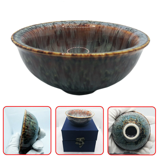 007-Jianzhan Chinese Tea Cups Handcrafted Tenmoku Cup Ceramic Teacup Mug Matcha Bowl Crafts Collection|Father's Day Gift