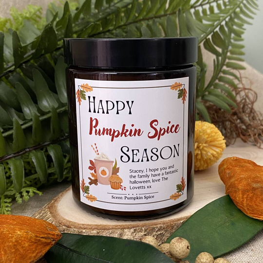 Happy Pumpkin Spice Season Autumn Candle