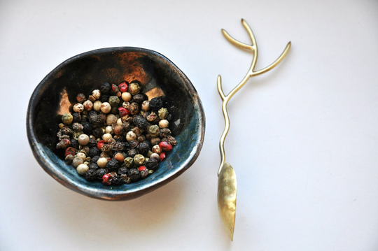 Spice Or Salt Small Spoon Foodie Gift Bold Brass Kitchen Utensils Food Photography Prop Hostess Decorative Rustic Cottagecore