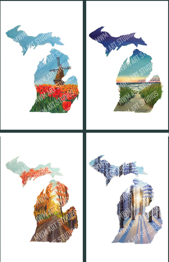 Michigan Seasons Print Set - 4