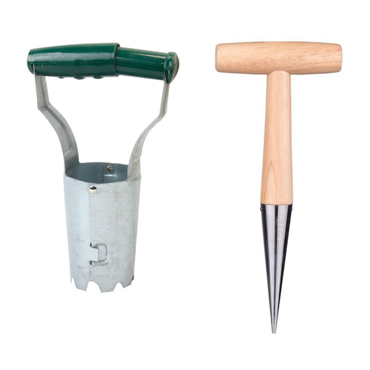 Betterlifegb - Bulb Planter set,Hand Held Bulb Planter Tool with Traditional Dibber for Outdoor Garden Planting Pot