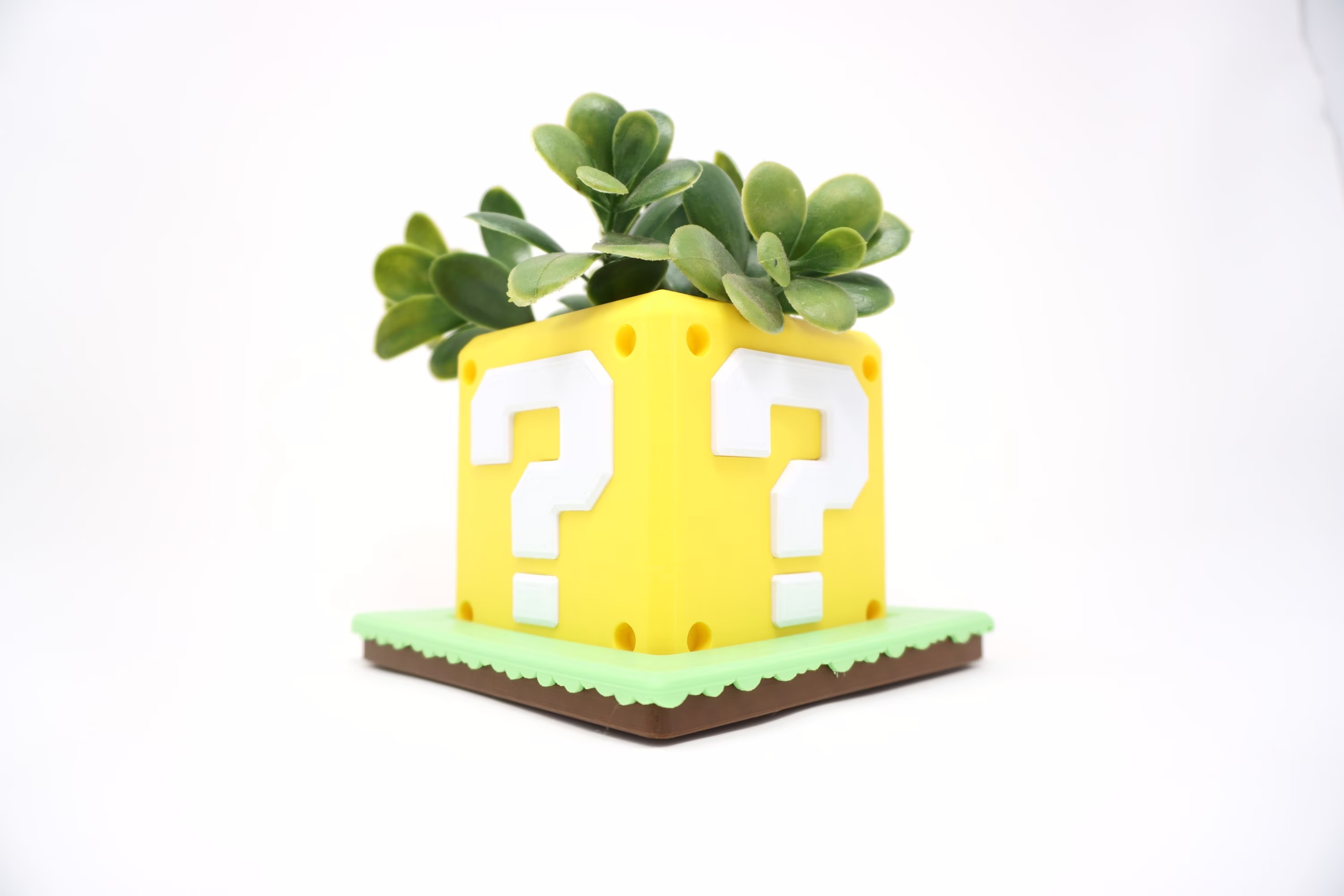 Super Mario Bros Question Block Planter| Flower Pot | Planter Office Decor Home
