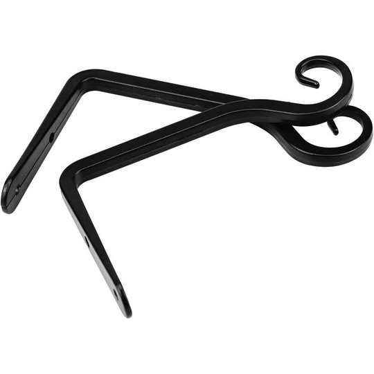 Muff - 2-Pack Wall Hook Hanging Plant Stands for Bird Feeders, Planters, Lanterns, black