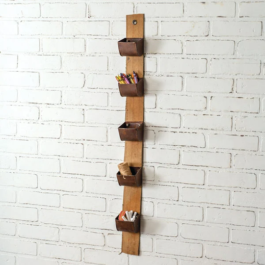 Hanging Utility Belt Organizer With 5 Metal Pockets