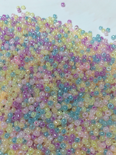 Pastel Glass Seed Beads - 11/0 50 Grams