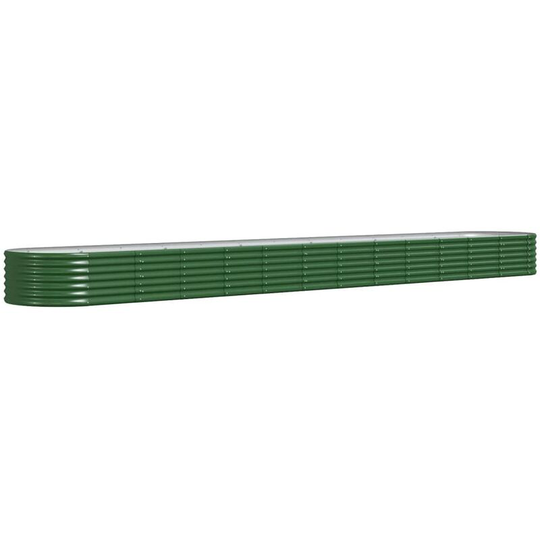 Vidaxl - Garden Planter Powder-coated Steel 512x80x36 cm Green Green