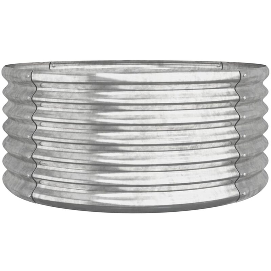 Vidaxl - Garden Planter Powder-coated Steel 80x80x36 cm Silver Silver