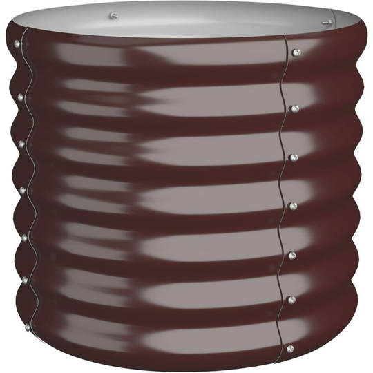 Vidaxl - Garden Planter Powder-coated Steel 40x40x36 cm Brown Brown