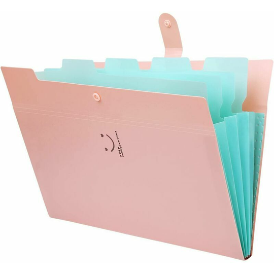 Monly - Folder Folder Filing Cabinet Storage A4 Documents Expanding File Folder Expandable Pocket Waterproof Document Organizer File Organizer with 5
