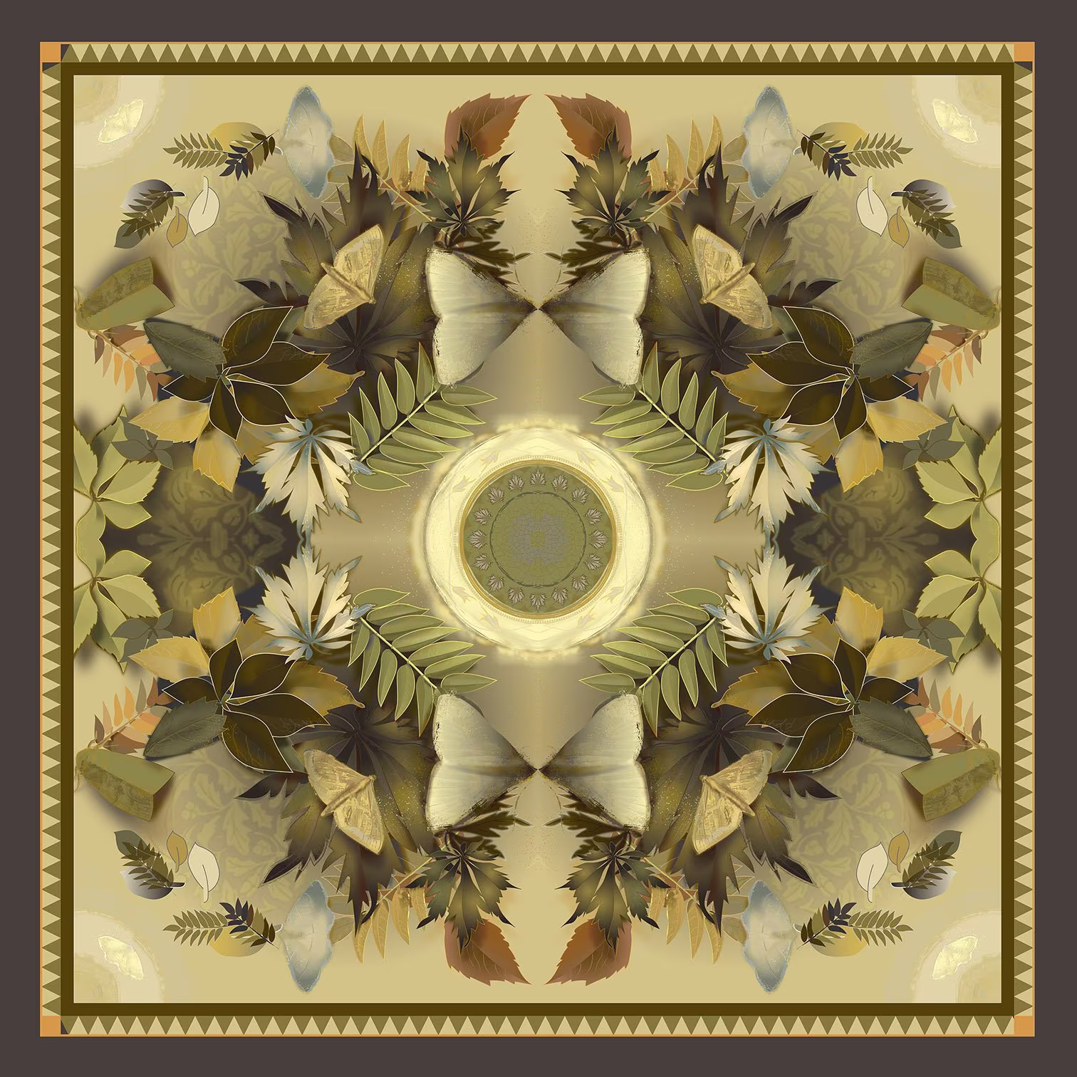 Moths Botanical Poster/William Morris Inspired Leaf Print Four Seasons Autumn Gifts
