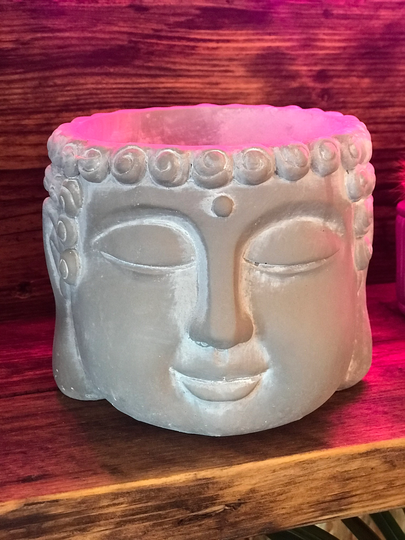 Buddha Plant Pot - Light Grey