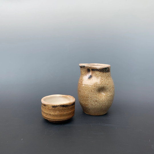 Late Afternoon Sun Sake For 1 Salt Fired Set By Lynn Isaacson