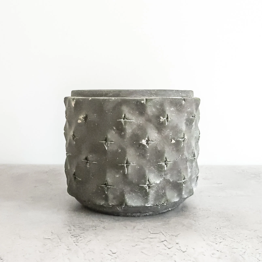 Grey Cylinder Cement Pot 11.5cm - 12.5cm | Indoor Planter, Pot, Minimalist Scandinavian Round