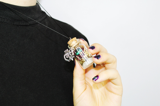 Scorpio Star Sign Spell Jar Necklace By Willow Malone | Witch Gift Fashion | October 23 - November 21