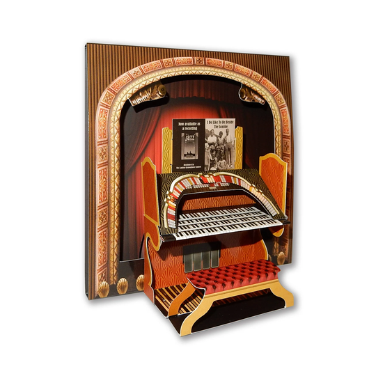 Theatre Cinema Organ 3D Greeting Card