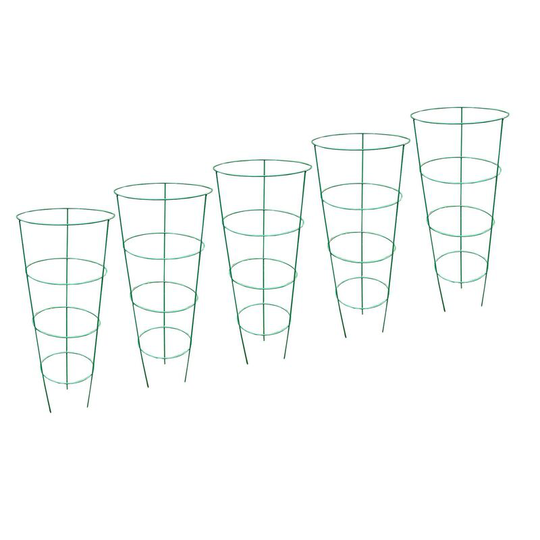Pack of 5 Conical Garden Plant Support Rings (75cm)