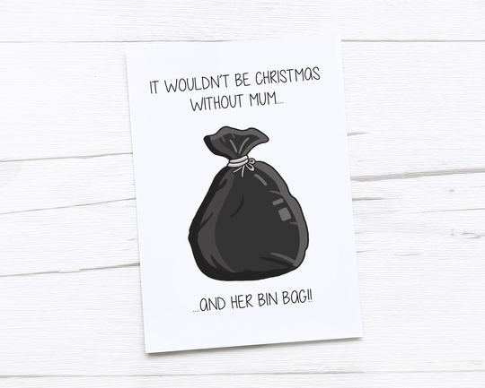 Happy Christmas Card | Merry Bin Bag