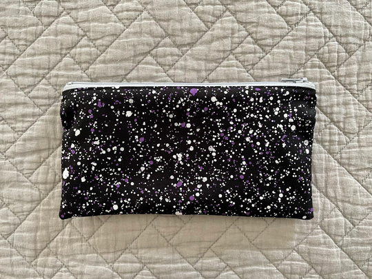 Paint Splatter Midsize Zipper Pouch, Pencil Thank You Gift, Makeup Accessory Bag