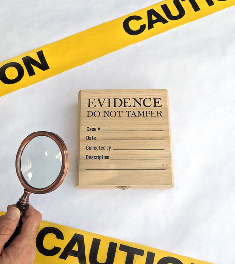 True Crime Gifts For Women, Accessories, Forensic Science Gifts, Wooden Box With Lid, Decor, Altar Large