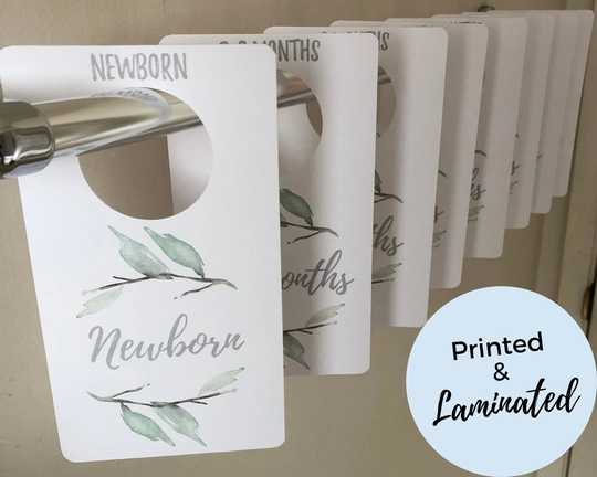 Printed & Laminated Baby Closet Dividers | Neutral Nature 8 Organizers Gender Nursery Room Decorations & Accents