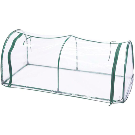 Geezy - Garden Greenhouse Tunnel Backyard Outdoor Plant Protector Growing Herbs Vegetable Fruit Transparent Planting Cloche Sturdy Frame 130 x 60 x